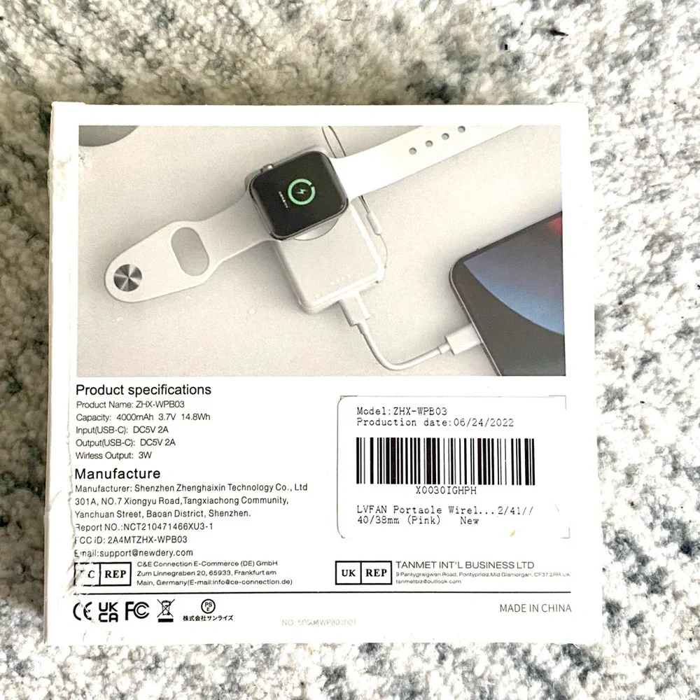 Watch / Phone Pink Power Bank Charger